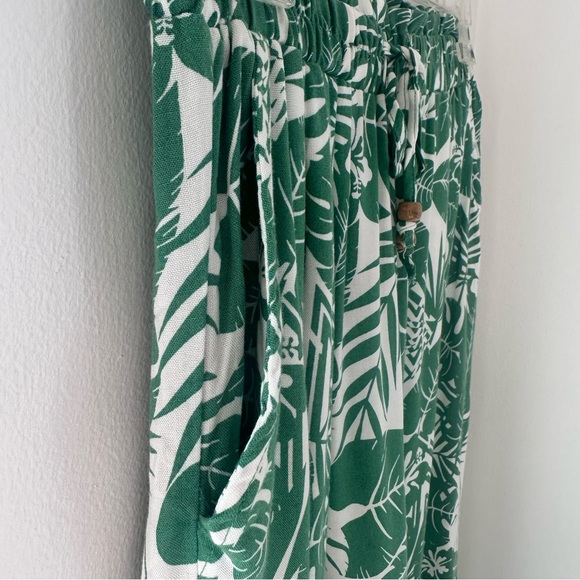 Jane And Delancey Green White Tropical Pants Small Resort Style - Picture 12 of 15